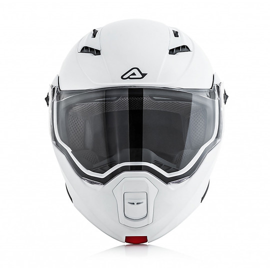 Acerbis Double Visor Modular Motorradhelm Weiß Glänzend Derwel