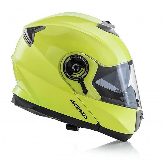 Acerbis Double Visor Motorcycle Helmet Modular Serel Yellow Fluo