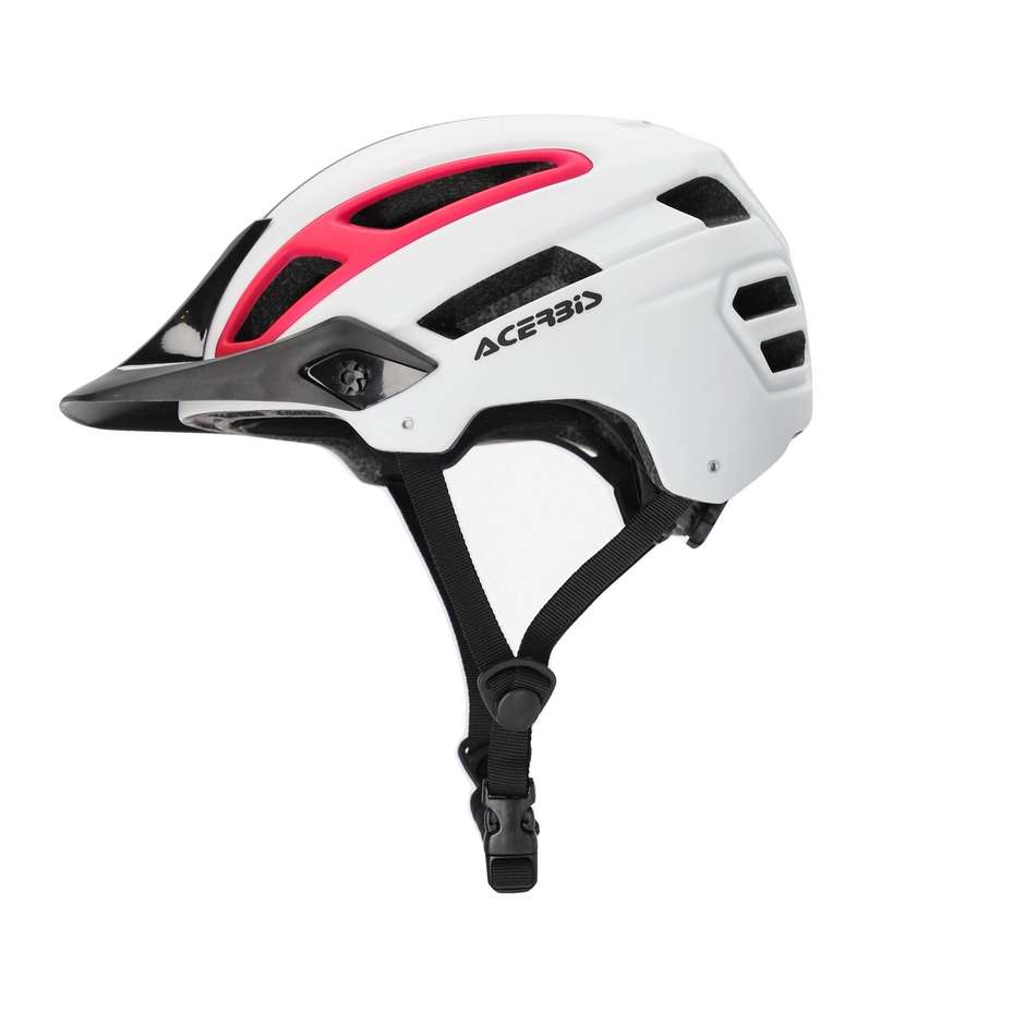 Acerbis DOUBLEP MTB Bicycle Helmet White Fuchsia