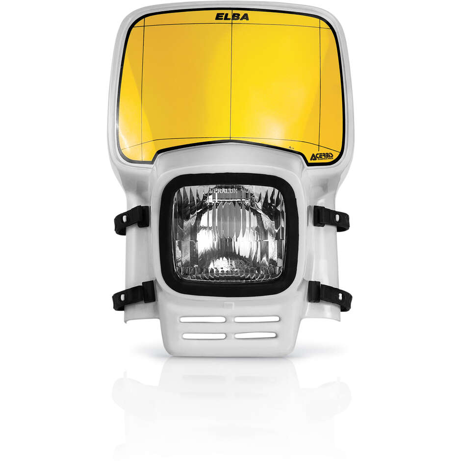 Acerbis Elba White Cross Enduro Motorcycle Headlight Mask