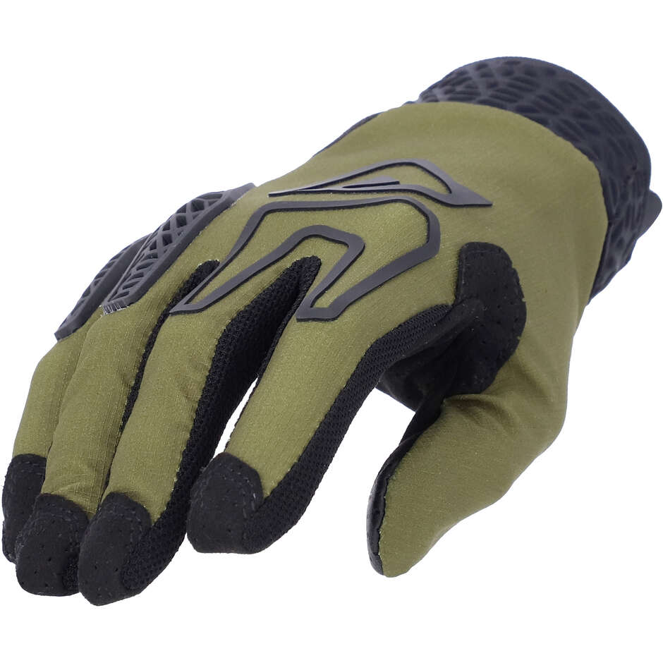 Acerbis ENDURO RACE Militärgrüne Cross-Enduro-Motorradhandschuhe