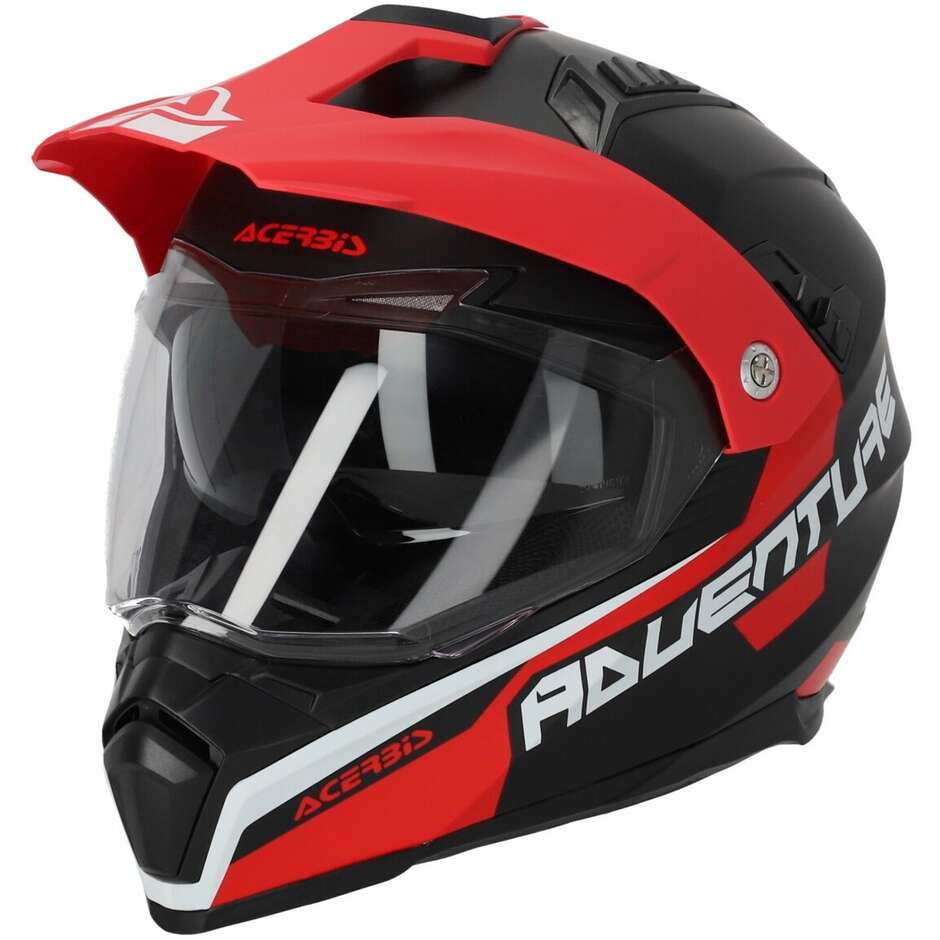 Acerbis FLIP FS-606 Adventure Integral Motorcycle Helmet Gray Red