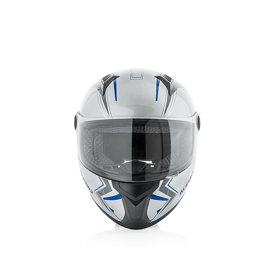 Acerbis FS-807 Silver Blue Integral Motorcycle Helmet