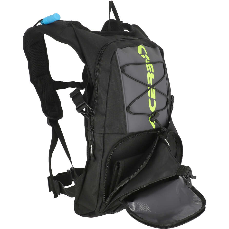 Acerbis H2O Logo Motorcycle Backpack Black Yellow
