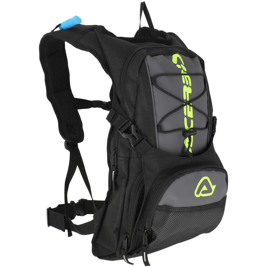 Acerbis H2O Logo Motorradrucksack Schwarz Gelb