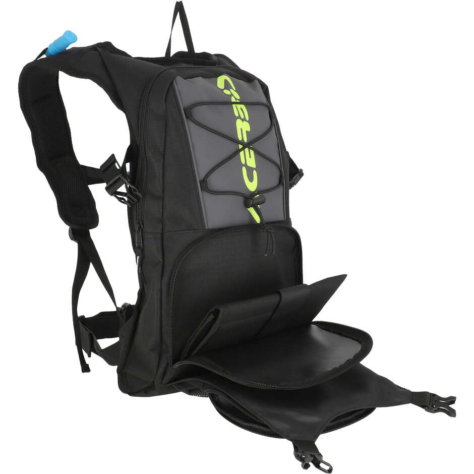 Acerbis H2O Logo Motorradrucksack Schwarz Gelb