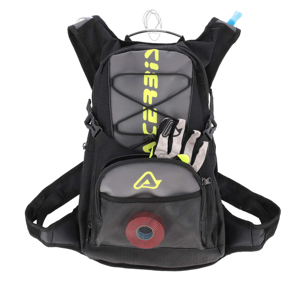 Acerbis H2O Logo Motorradrucksack Schwarz Gelb