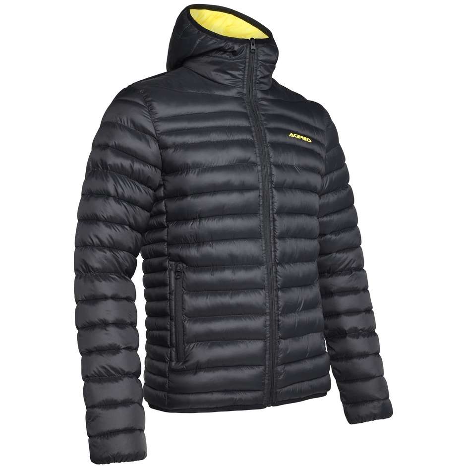 Acerbis HILL 035 Hooded Jacket Black Yellow For Sale Online - Outletmoto.eu