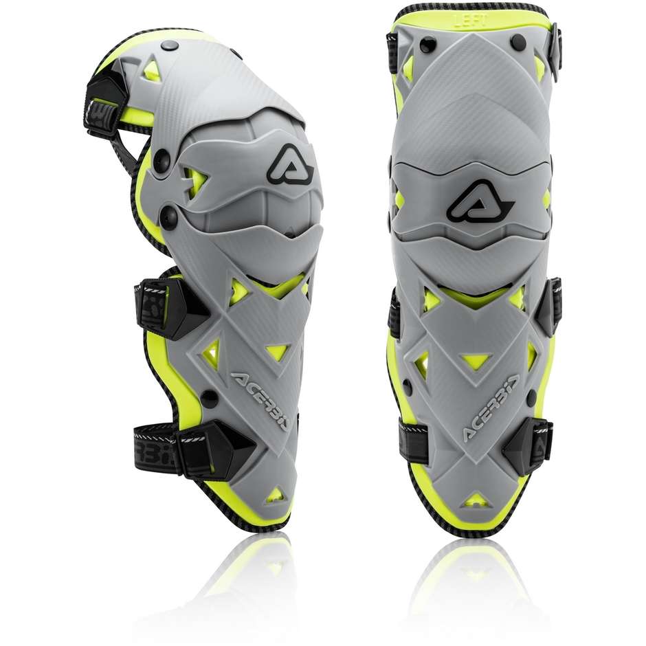 Acerbis IMPACT EVO 3.0 Cross Enduro Motorcycle Knee Pads Yellow Gray