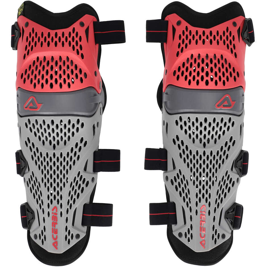 Acerbis Impact Pro Motocross Enduro Knee Brace Red Grey