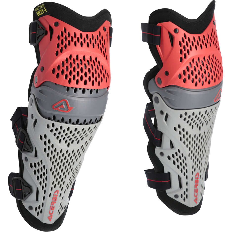Acerbis Impact Pro Motocross Enduro Knee Brace Red Grey