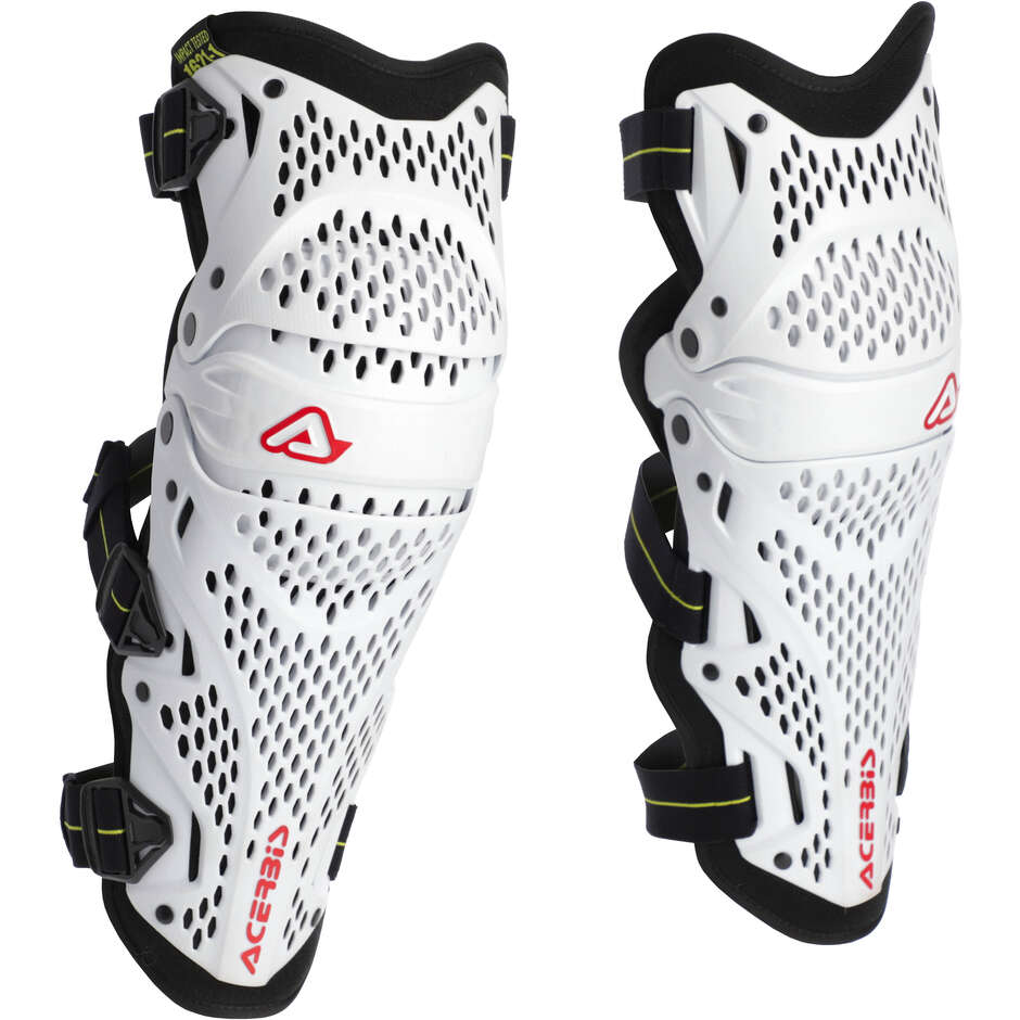 Acerbis Impact Pro White Cross Enduro Motorcycle Knee Brace