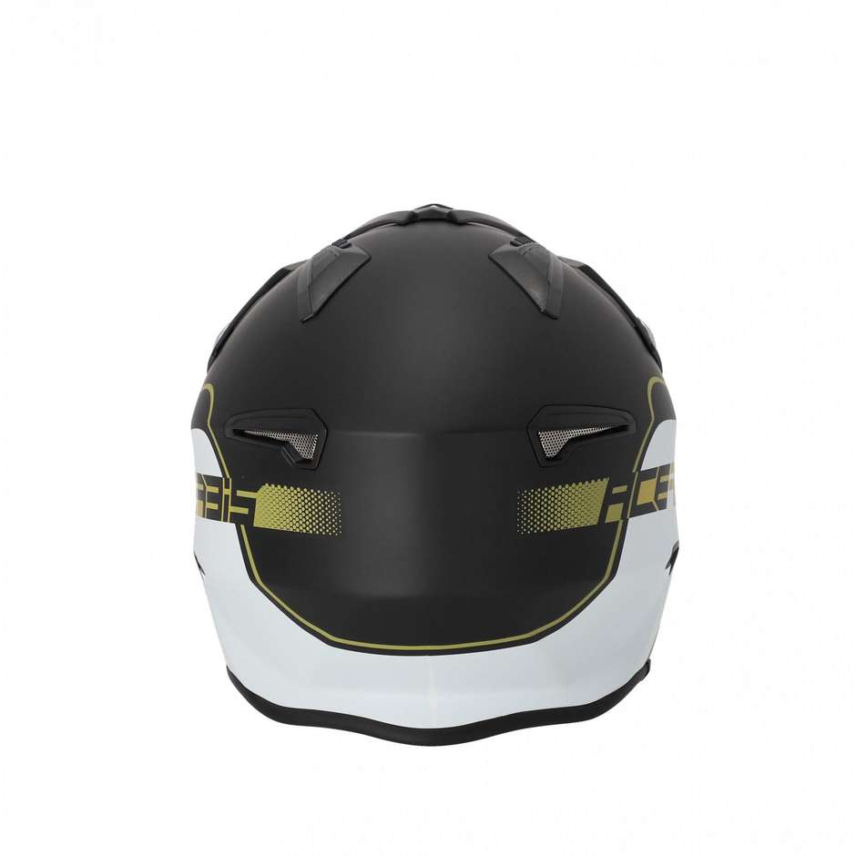 Acerbis Jet Motorcycle Helmet Model ARIA Black White Gold