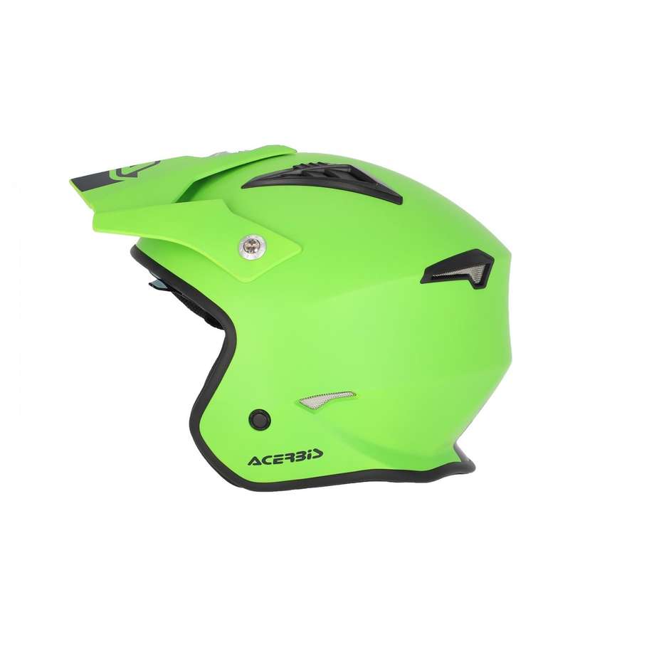 Acerbis Jet Motorcycle Helmet Model ARIA Green Fluo