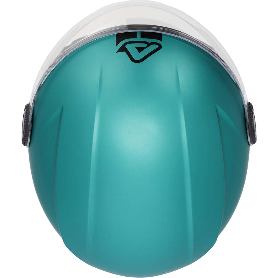 Acerbis Jet Motorcycle Helmet With Visor Brezza Metallic Turquoise