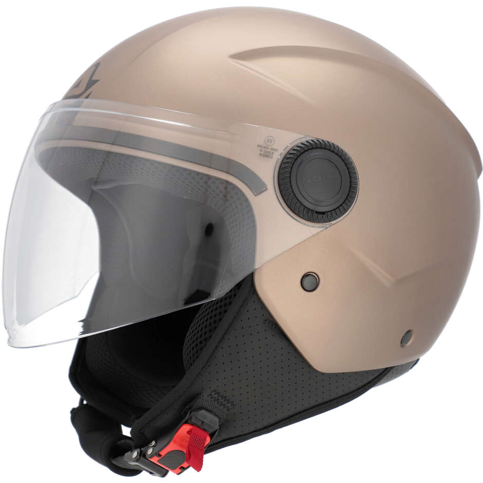 Acerbis Jet-Motorradhelm mit Brezza-Visier in Metallic-Braun