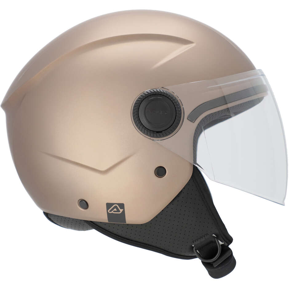 Acerbis Jet-Motorradhelm mit Brezza-Visier in Metallic-Braun