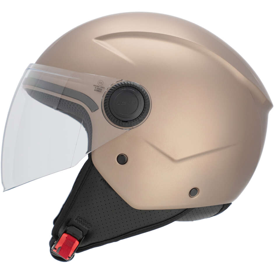 Acerbis Jet-Motorradhelm mit Brezza-Visier in Metallic-Braun