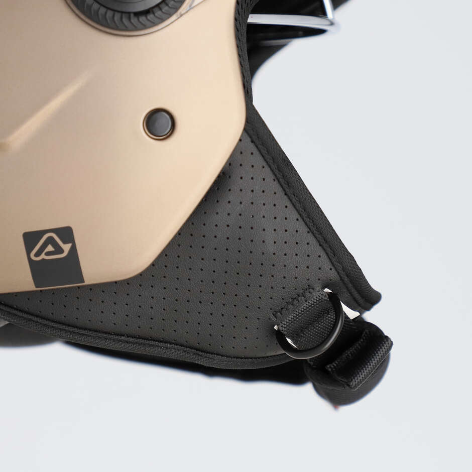 Acerbis Jet-Motorradhelm mit Brezza-Visier in Metallic-Braun
