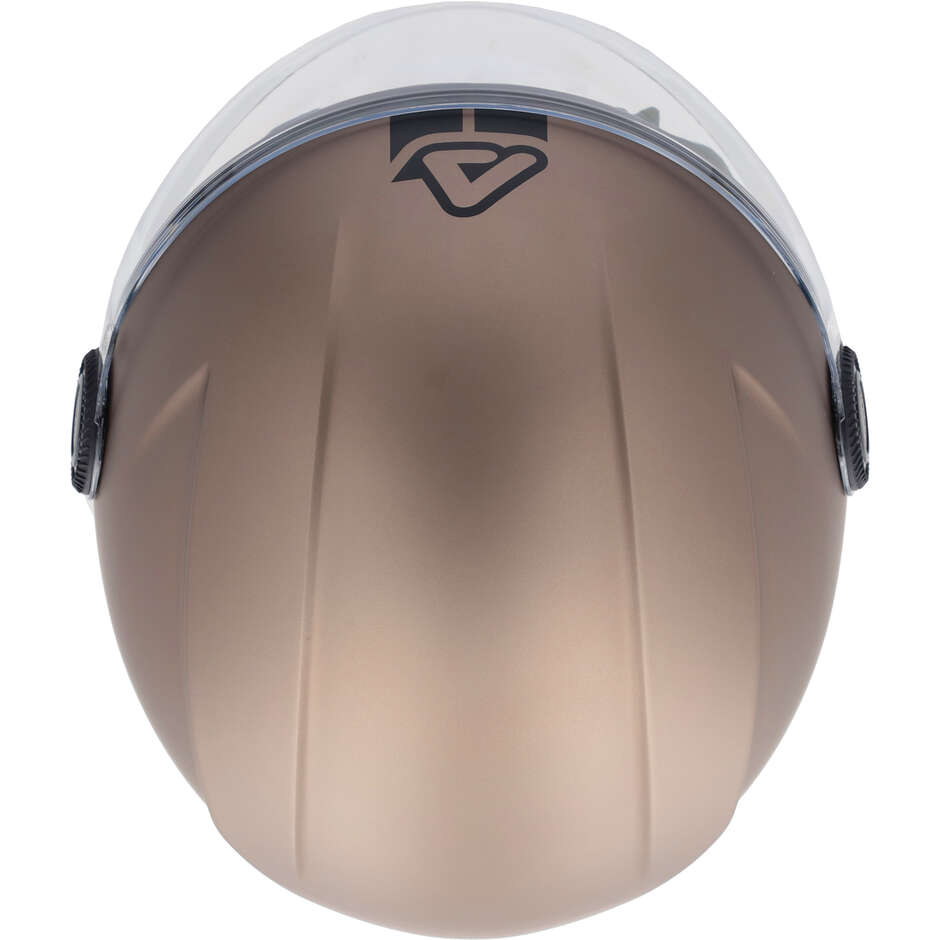 Acerbis Jet-Motorradhelm mit Brezza-Visier in Metallic-Braun