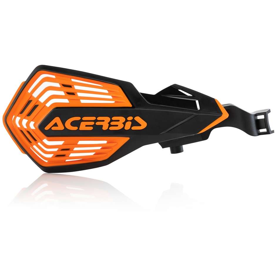 Acerbis K-FUTURE Vented Handguards Black Orange Specific for Various Models
