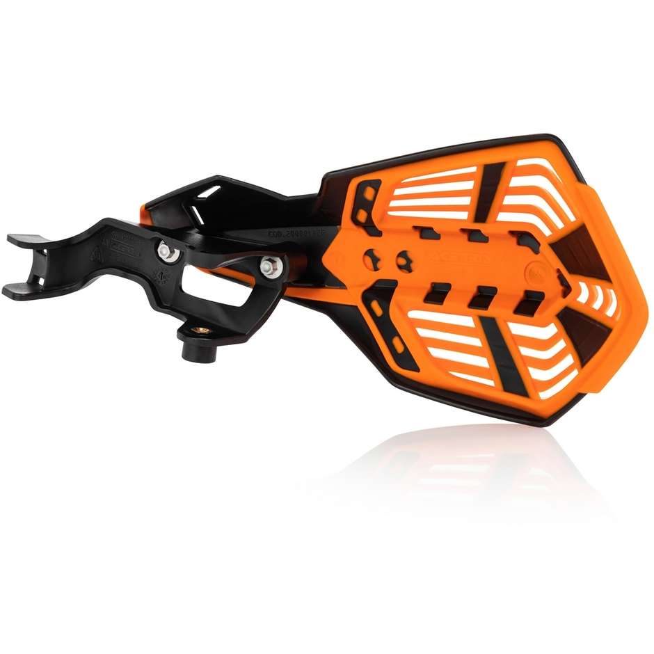Acerbis K-FUTURE Vented Handguards Black Orange Specific for Various Models