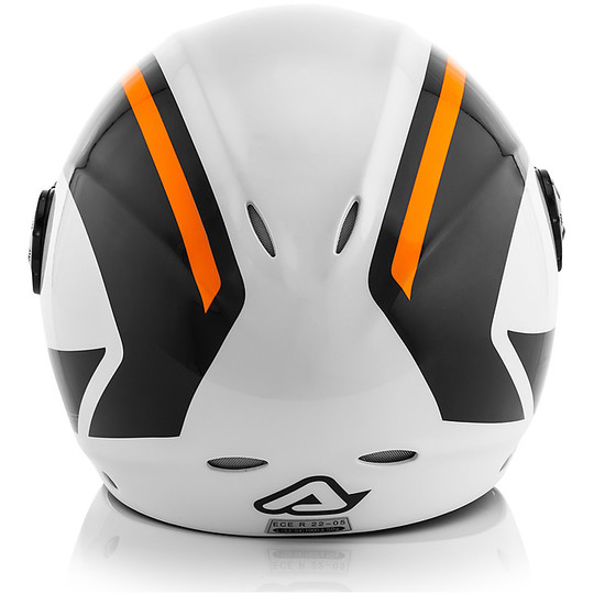 Acerbis K-Jet On Bike Casque de moto blanc / orange brillant Fluo