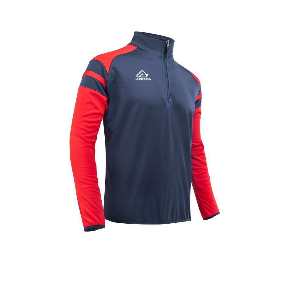 Acerbis KEMARI Trainings-Sweatshirt mit halbem Reißverschluss Blau Rot