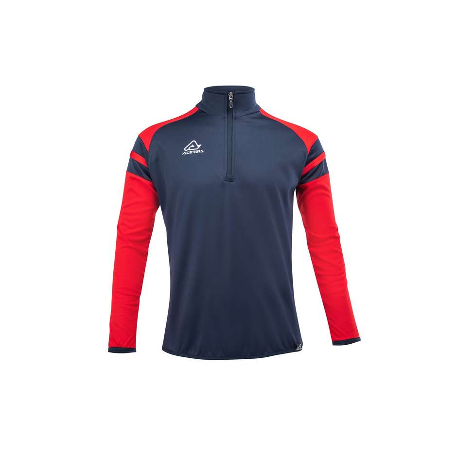 Acerbis KEMARI Trainings-Sweatshirt mit halbem Reißverschluss Blau Rot