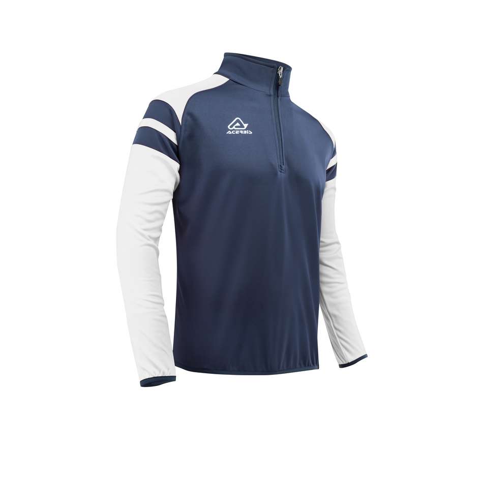 Acerbis KEMARI Trainings-Sweatshirt mit halbem Reißverschluss Blau Weiß