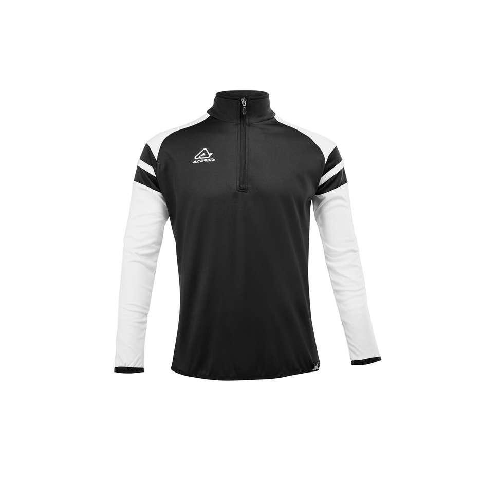 Acerbis KEMARI Trainings-Sweatshirt mit halbem Reißverschluss Schwarz Weiß