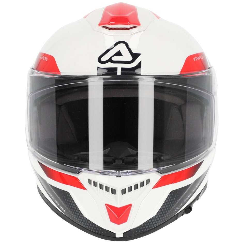 Acerbis KRAPON Integral Motorcycle Helmet White Red