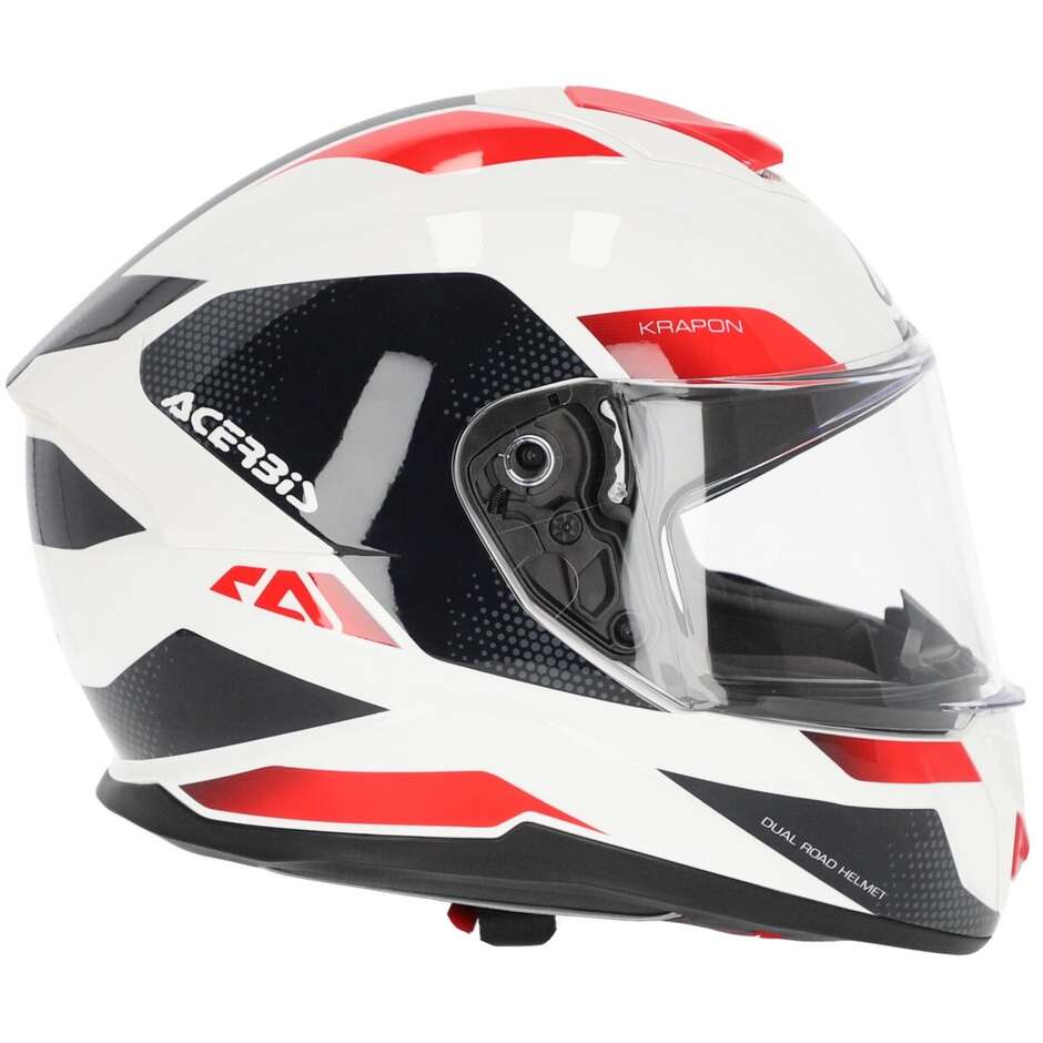 Acerbis KRAPON Integral Motorcycle Helmet White Red