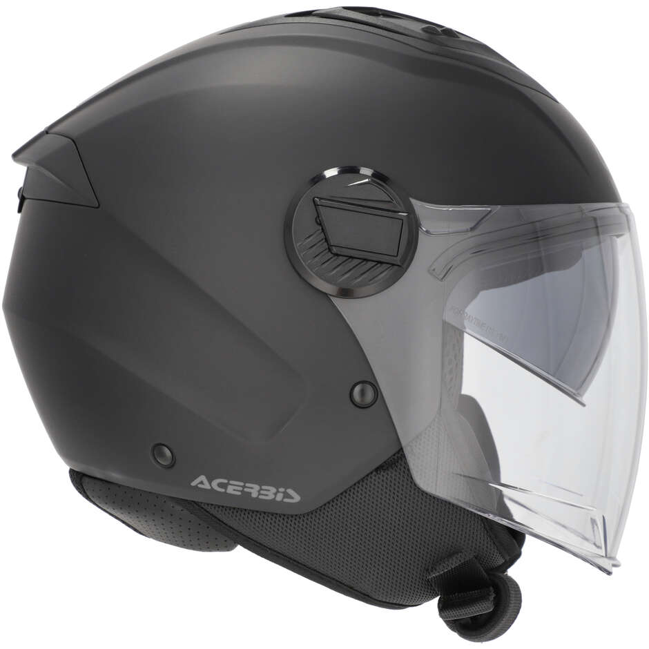 Acerbis Levante Black Motorcycle Jet Helmet