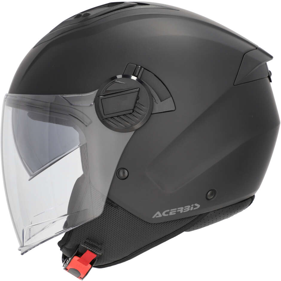 Acerbis Levante Black Motorcycle Jet Helmet