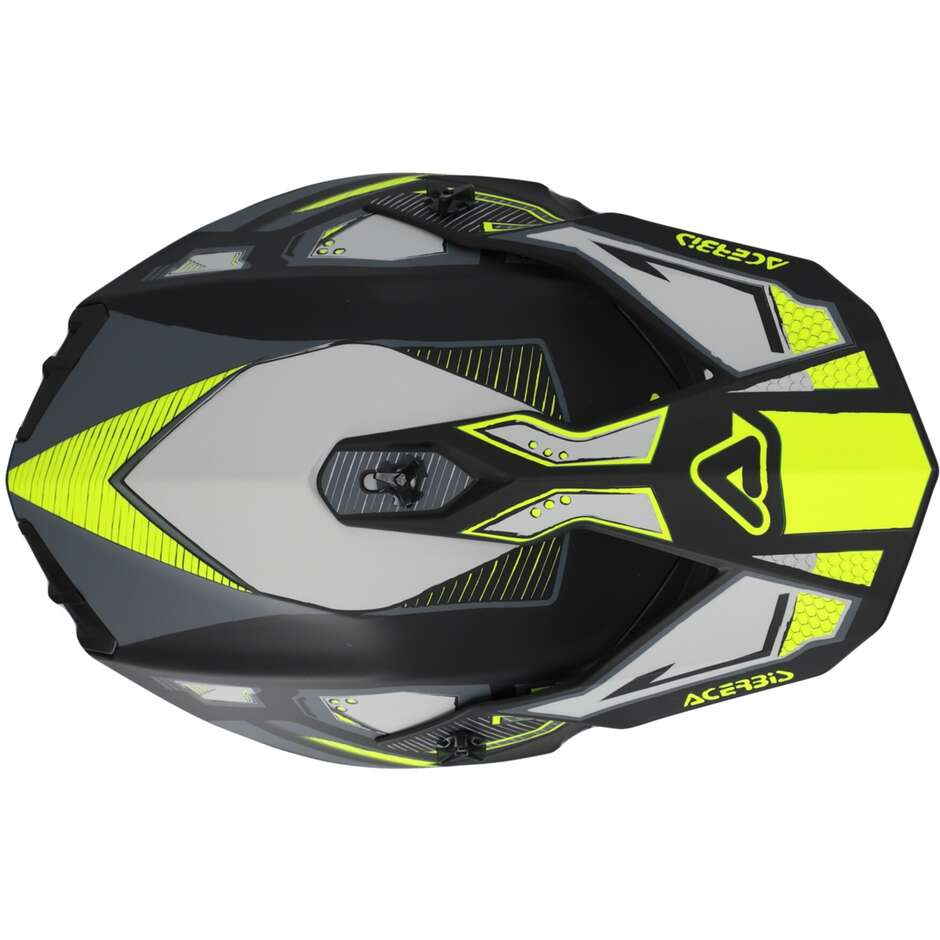 Acerbis LINEAR 2206 Black Yellow Fluo Cross Motorcycle Helmet