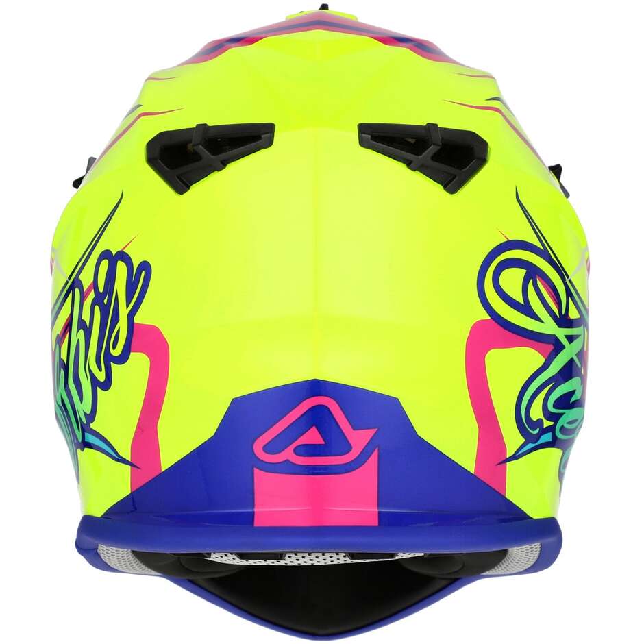 Acerbis LINEAR 2206 Gelb Lila Motocross Helm