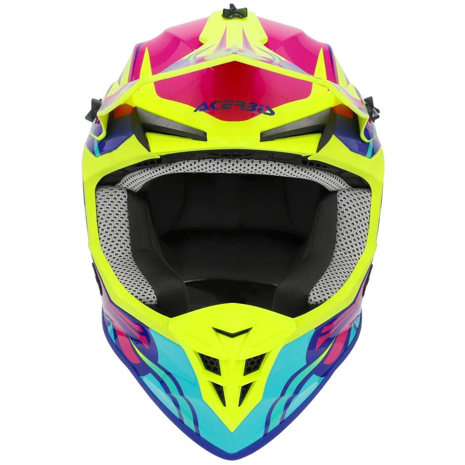 Acerbis LINEAR 2206 Gelb Lila Motocross Helm