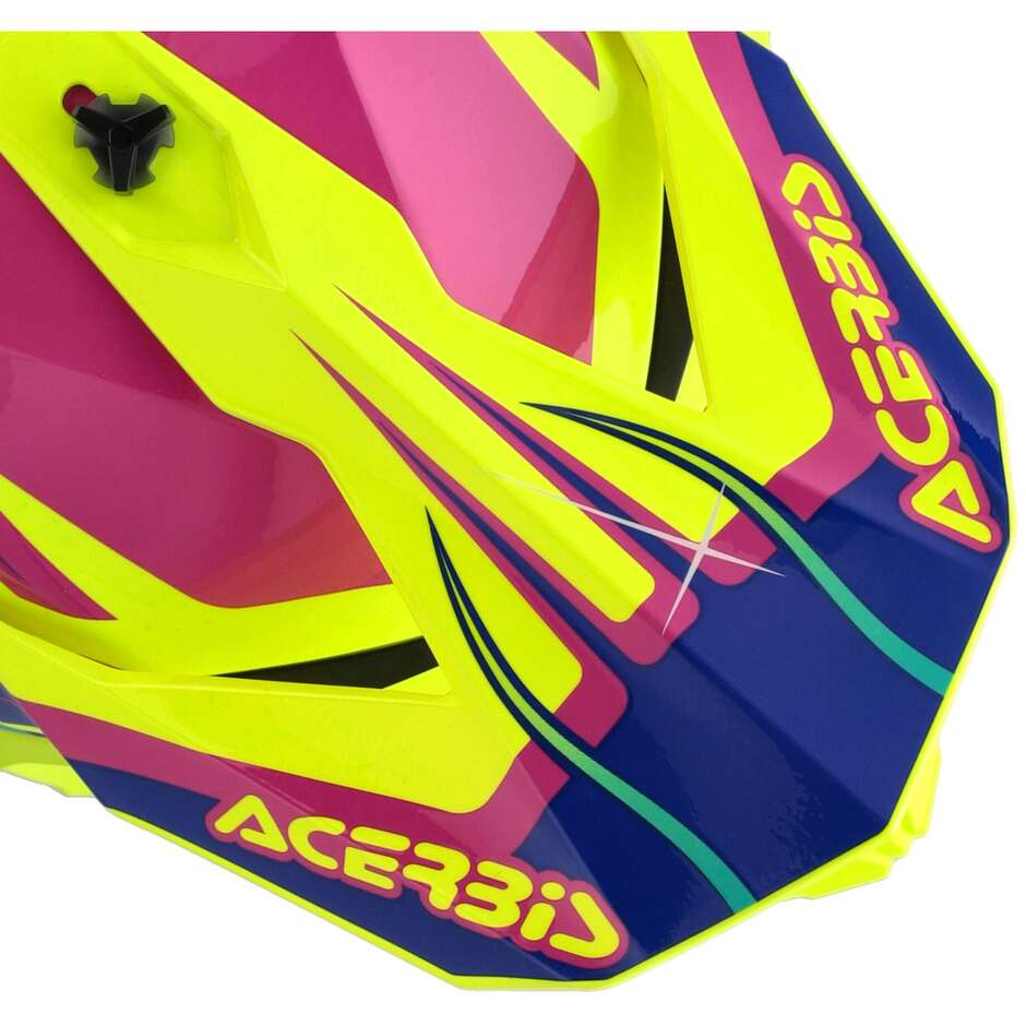 Acerbis LINEAR 2206 Gelb Lila Motocross Helm
