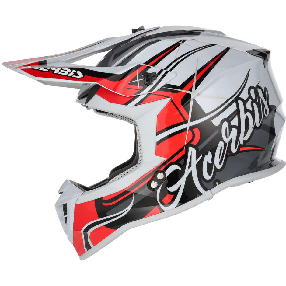 Acerbis LINEAR 2206 Motocross-Helm Grau Rot
