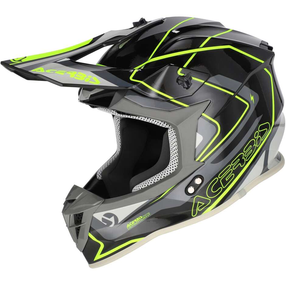 Acerbis LINEAR 2206 Motocross Helmet Black Fluorescent Yellow