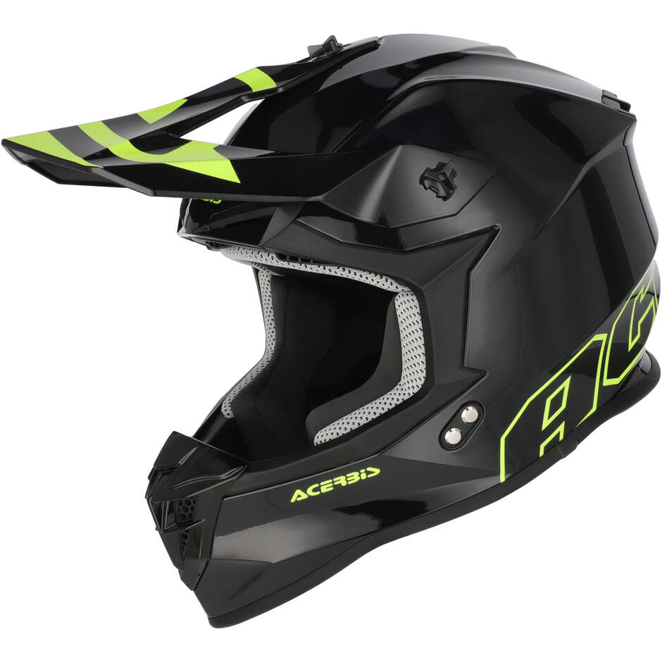 Acerbis LINEAR 2206 Motocross Helmet Black Fluorescent Yellow