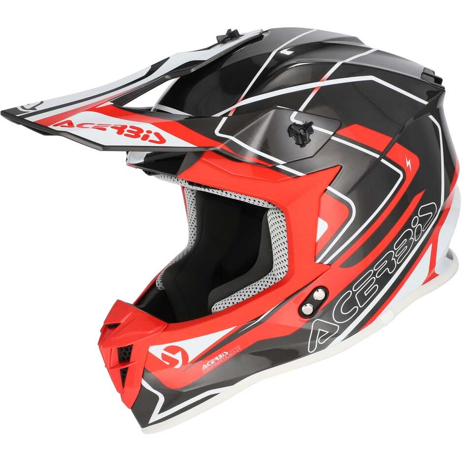 Acerbis LINEAR 2206 Motocross Helmet Grey Red