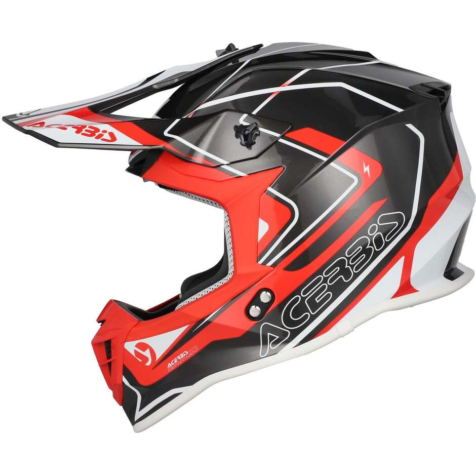 Acerbis LINEAR 2206 Motocross Helmet Grey Red
