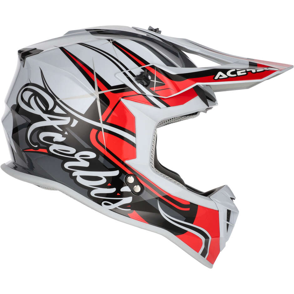 Acerbis LINEAR 2206 Motocross Helmet Grey Red