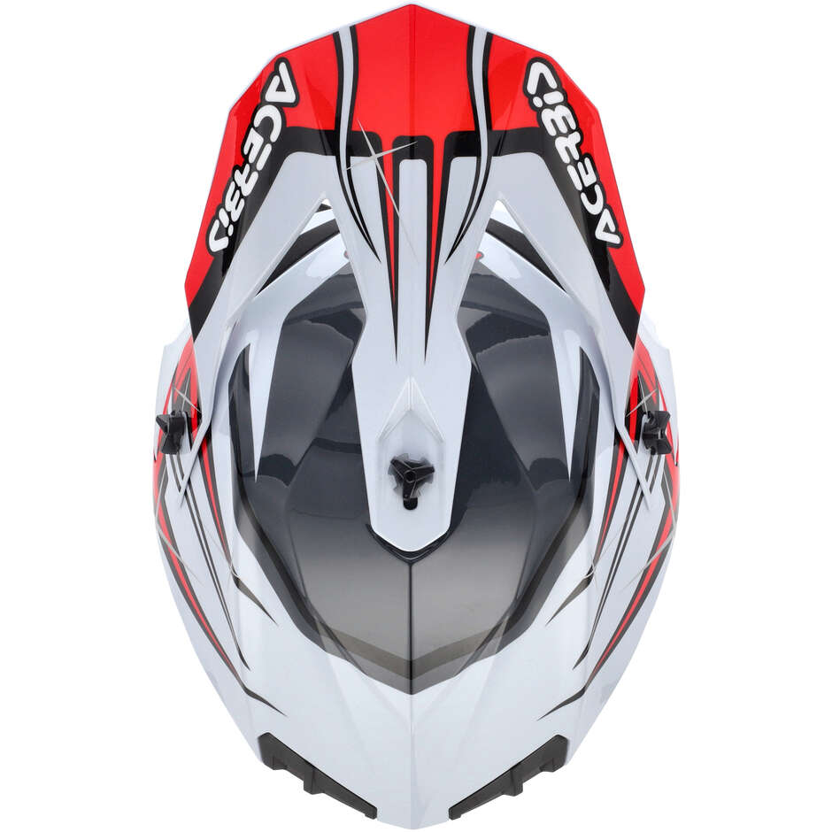 Acerbis LINEAR 2206 Motocross Helmet Grey Red