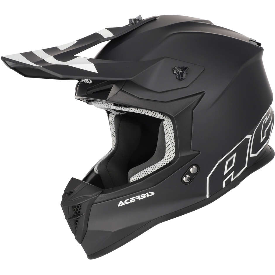 Acerbis LINEAR 2206 Motocross Helmet Matte Black White