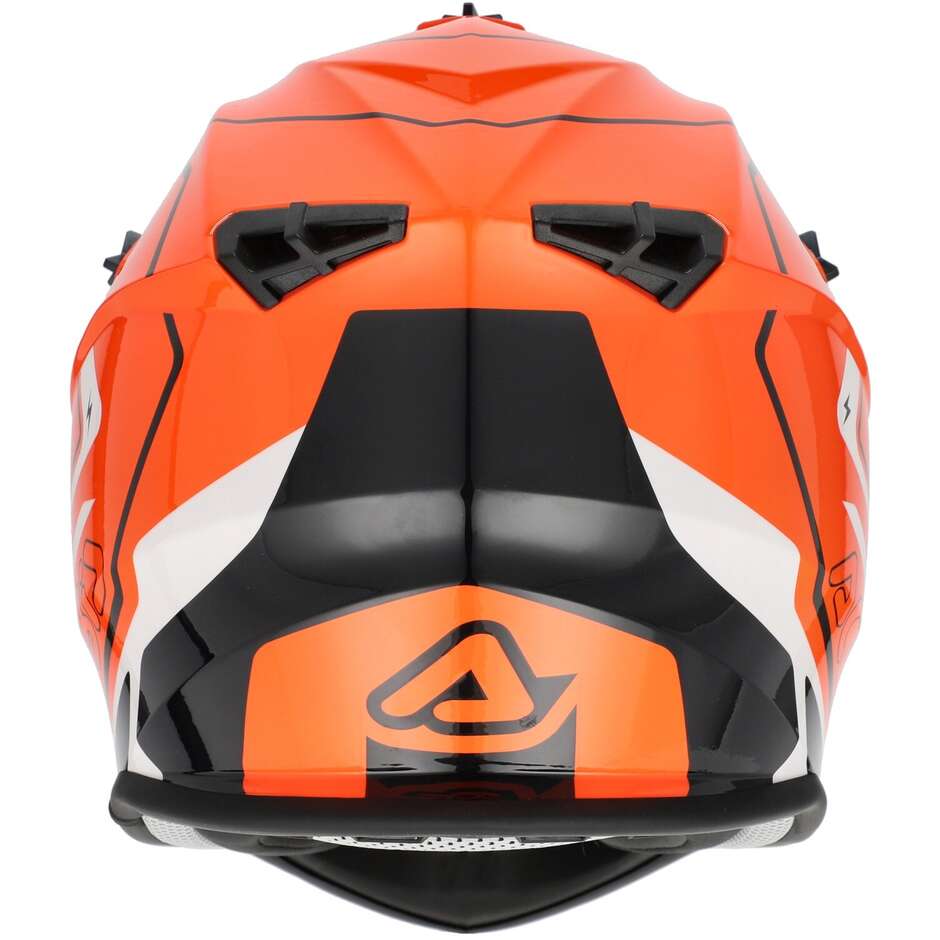 Acerbis LINEAR 2206 Orange White Motocross Helmet