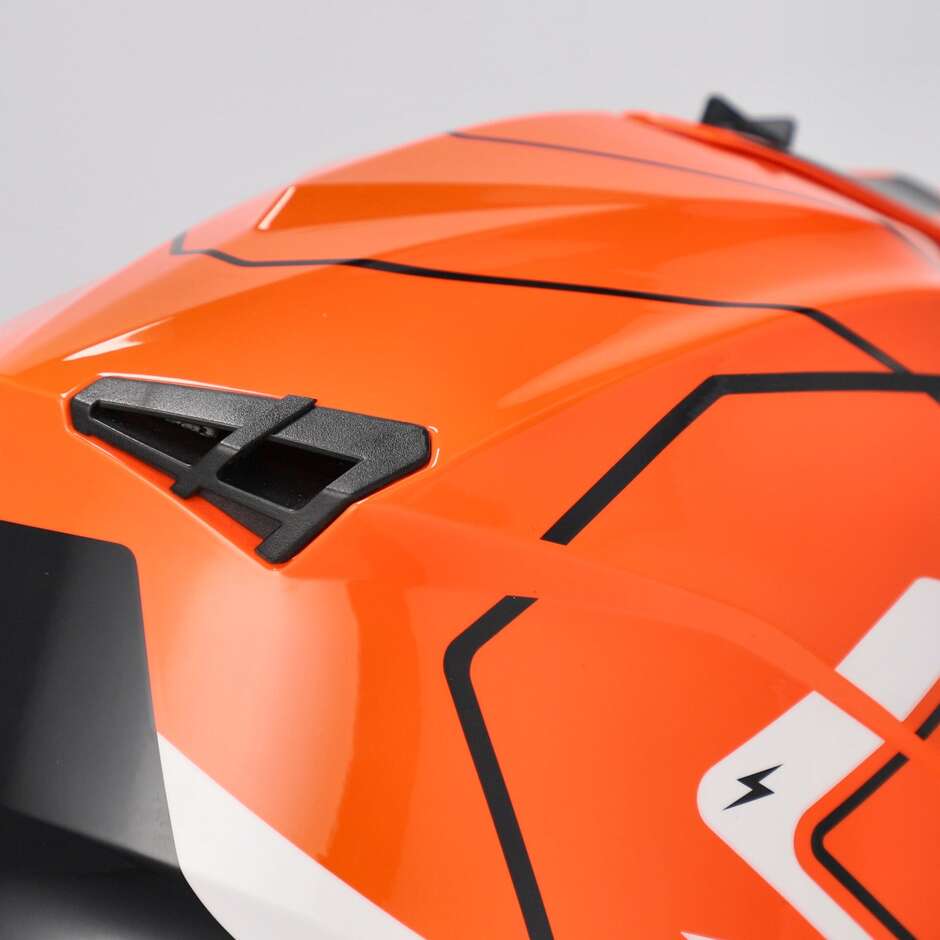 Acerbis LINEAR 2206 Orange White Motocross Helmet