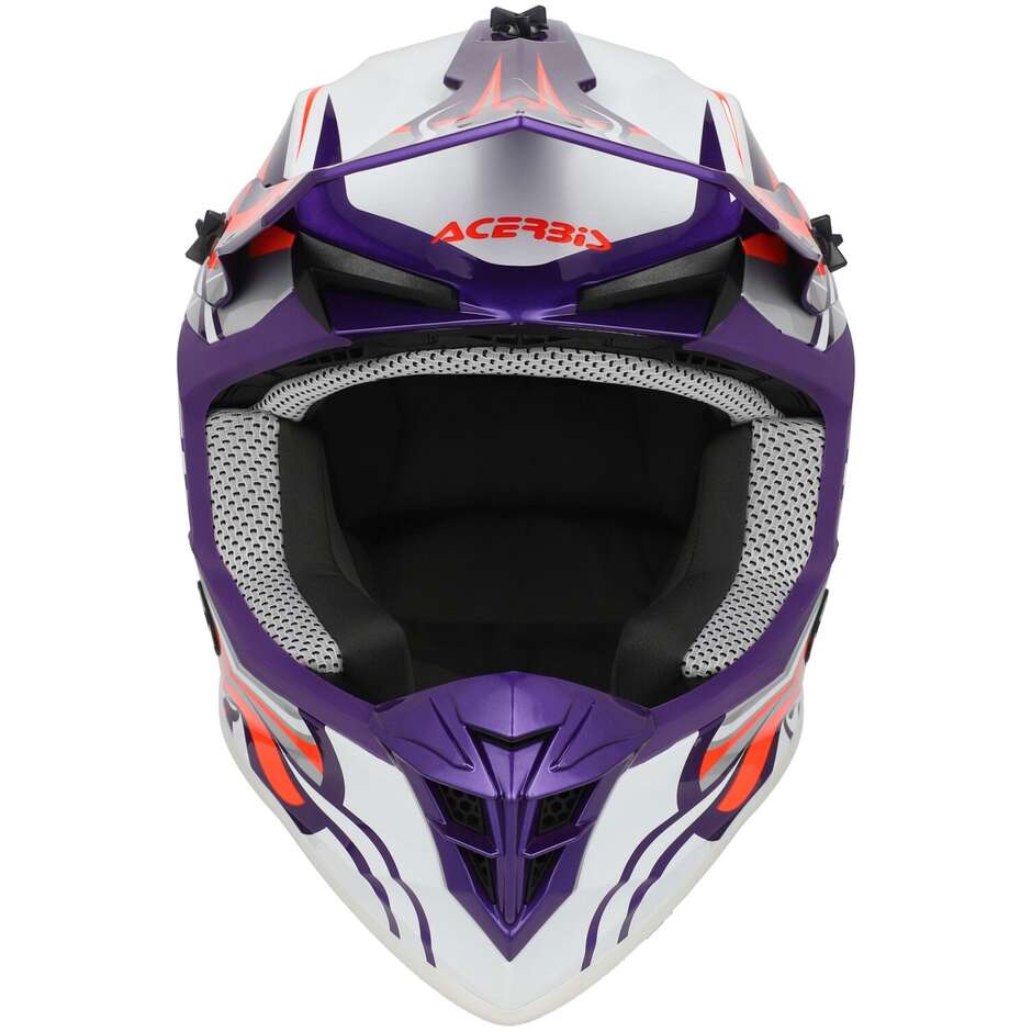 Acerbis LINEAR 2206 Purple White Motocross Helmet